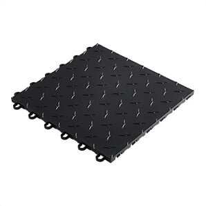 12" x 12" Black Garage Floor Tile (10 Pack)