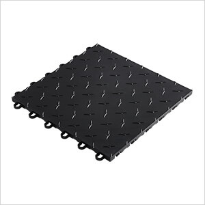 12" x 12" Black Garage Floor Tile (10 Pack)