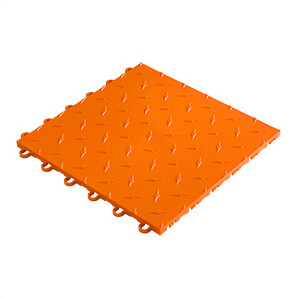 12" x 12" Orange Garage Floor Tile (50 Pack)