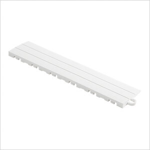 White Garage Floor Tile Ramp - Pegged (10 Pack)