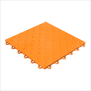 Diamondtrax Home 1ft x 1ft Tropical Orange Garage Floor Tile (Pack of 50)