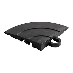 Diamondtrax Home Jet Black Garage Floor Tile Corner (Pack of 4)