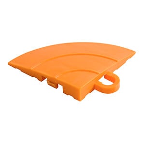 Diamondtrax Home Tropical Orange Garage Floor Tile Corner (Pack of 4)