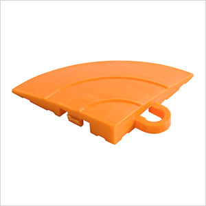 Diamondtrax Home Tropical Orange Garage Floor Tile Corner (Pack of 4)