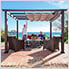 12 x 12 ft. Soft Top Aluminum Pergola (Espresso Frame / Mocha Canopy)