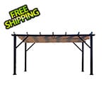 Paragon Outdoor 12 x 16 ft. Soft Top Aluminum Pergola (Espresso Frame / Mocha Canopy)