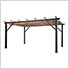 12 x 16 ft. Soft Top Aluminum Pergola (Espresso Frame / Mocha Canopy)