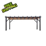 Paragon Outdoor 12 x 20 ft. Soft Top Aluminum Pergola (Espresso Frame / Mocha Canopy)