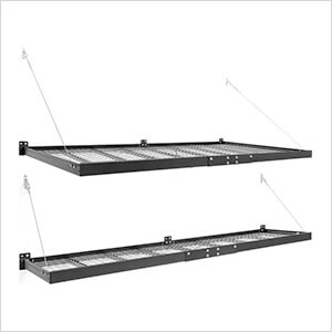 PRO Series 4 ft. x 8 ft. + 2 ft. x 8 ft. Wall Mounted Steel Shelves