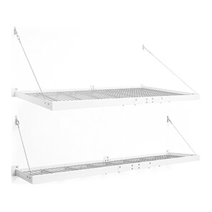 PRO Series 4 ft. x 8 ft. + 2 ft. x 8 ft. Wall Mounted Steel Shelves