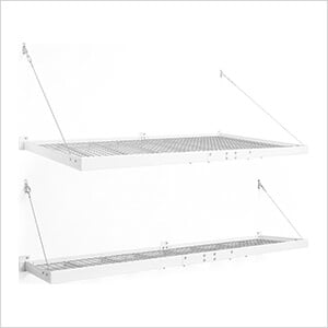 PRO Series 4 ft. x 8 ft. + 2 ft. x 8 ft. Wall Mounted Steel Shelves