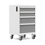 NewAge Products BOLD Series Platinum 4-Drawer Rolling Tool Cabinet