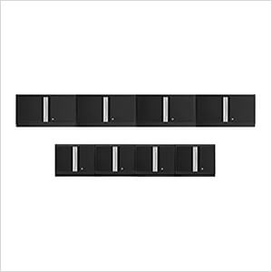 BOLD Series 8-Piece Black Wall Cabinet Set