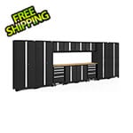 NewAge Products BOLD Series Black 14-Piece Cabinet Set with Bamboo Top