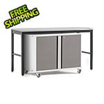 NewAge Garage Cabinets PRO Series 3.0 Platinum 2-Piece Workbench Set with Stainless Steel Top
