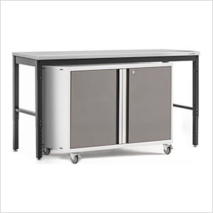 PRO Series Platinum 2-Piece Workbench Set with Stainless Steel Top