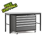 NewAge Garage Cabinets PRO Series Grey 2-Piece Workbench Set with Stainless Steel Top