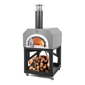 38" x 28" Mobile Wood Fired Pizza Oven (Silver Vein)