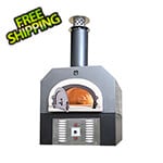 Chicago Brick Oven 38" x 28" Hybrid Countertop Liquid Propane / Wood Pizza Oven (Silver Vein - Commercial)