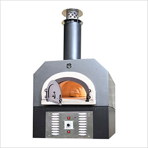 38" x 28" Hybrid Countertop Liquid Propane / Wood Pizza Oven (Silver Vein - Commercial)