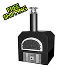 Chicago Brick Oven 38" x 28" Hybrid Countertop Liquid Propane / Wood Pizza Oven (Solar Black - Commercial)