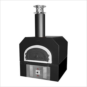 38" x 28" Hybrid Countertop Liquid Propane / Wood Pizza Oven (Solar Black - Commercial)