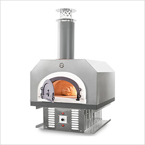 38" x 28" Hybrid Countertop Natural Gas / Wood Pizza Oven (Silver Vein - Commercial)