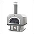 38" x 28" Hybrid Countertop Natural Gas / Wood Pizza Oven (Silver Vein - Commercial)