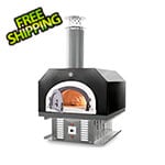 Chicago Brick Oven 38" x 28" Hybrid Countertop Natural Gas / Wood Pizza Oven (Solar Black - Commercial)