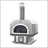 38" x 28" Hybrid Countertop Liquid Propane / Wood Pizza Oven (Silver Vein - Commercial)