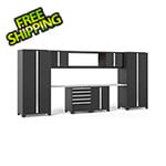 NewAge Garage Cabinets PRO Series 3.0 Black 9-Piece Set with Stainless Steel Top