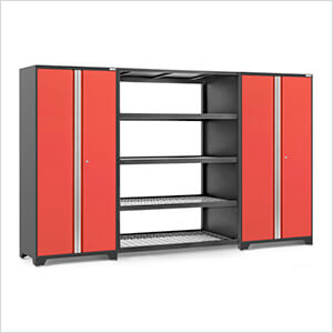 PRO Series Red 3-Piece Garage Cabinet Set