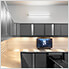 PRO 3.0 Series Grey 3-Piece Wall Cabinet Set with Integrated Display Shelf
