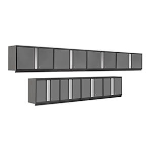 PRO 3.0 Series Grey 8-Piece Grey Wall Cabinet Set