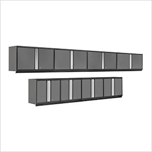 PRO Series Grey 8-Piece Grey Wall Cabinet Set