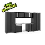 NewAge Garage Cabinets PRO Series 3.0 Black 8-Piece Set with Stainless Steel Top