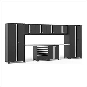 PRO Series 3.0 Black 10-Piece Set with Stainless Steel Top and LED Lights