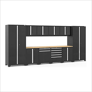 PRO Series  Black 12-Piece Set with Bamboo Top and LED Lights