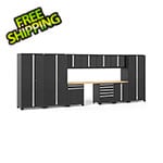 NewAge Products PRO Series Black 12-Piece Cabinet Set with Bamboo Tops