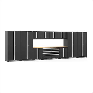 PRO Series 3.0 Black 14-Piece Set with Bamboo Top and LED Lights