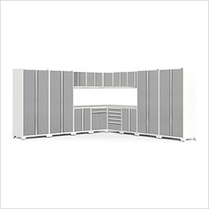 PRO Series Platinum 16-Piece Corner Set with Stainless Tops and LED Lights