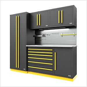 Fusion Pro 5-Piece Tool Cabinet System - The Works (Yellow)