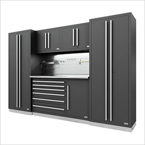 Fusion Pro 6-Piece Tool Cabinet System - The Works (Silver)