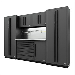 Fusion Pro 6-Piece Tool Cabinet System - The Works (Black)