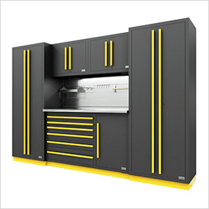Fusion Pro 6-Piece Tool Cabinet System - The Works (Yellow)