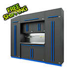 Proslat Fusion Pro 9-Piece Garage Cabinet System - The Works (Blue)