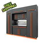 Proslat Fusion Pro 9-Piece Garage Cabinet System - The Works (Orange)
