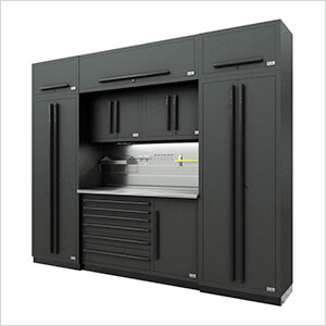 Fusion Pro 9-Piece Tool Cabinet System - The Works (Black)