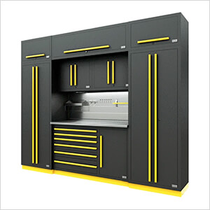 Fusion Pro 9-Piece Tool Cabinet System - The Works (Yellow)