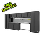Proslat Fusion Pro 10-Piece Garage Cabinet System - The Works (Black)